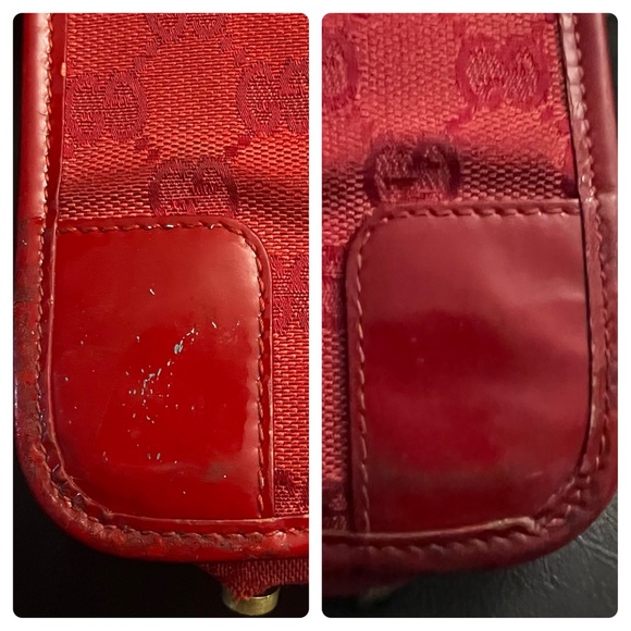 Authentic Gucci Canvas/Patent Leather crossbody - Picture 6 of 13